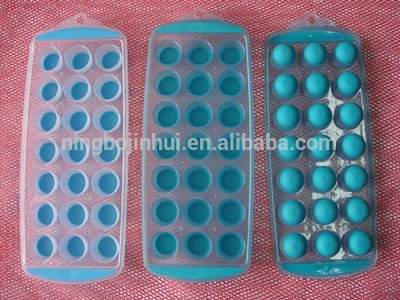 21 holes ice cube tray easy pop maker TPR and PP plastic ice mold